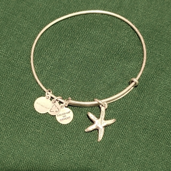 Alex & Ani Silver Starfish Charm Bangle - Picture 5 of 7